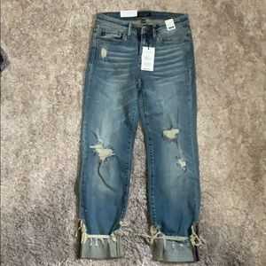 Judy Blue distress crop jeans